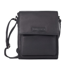 Шкіряна сумка через плече Hill Burry 15244HBlack Чорна