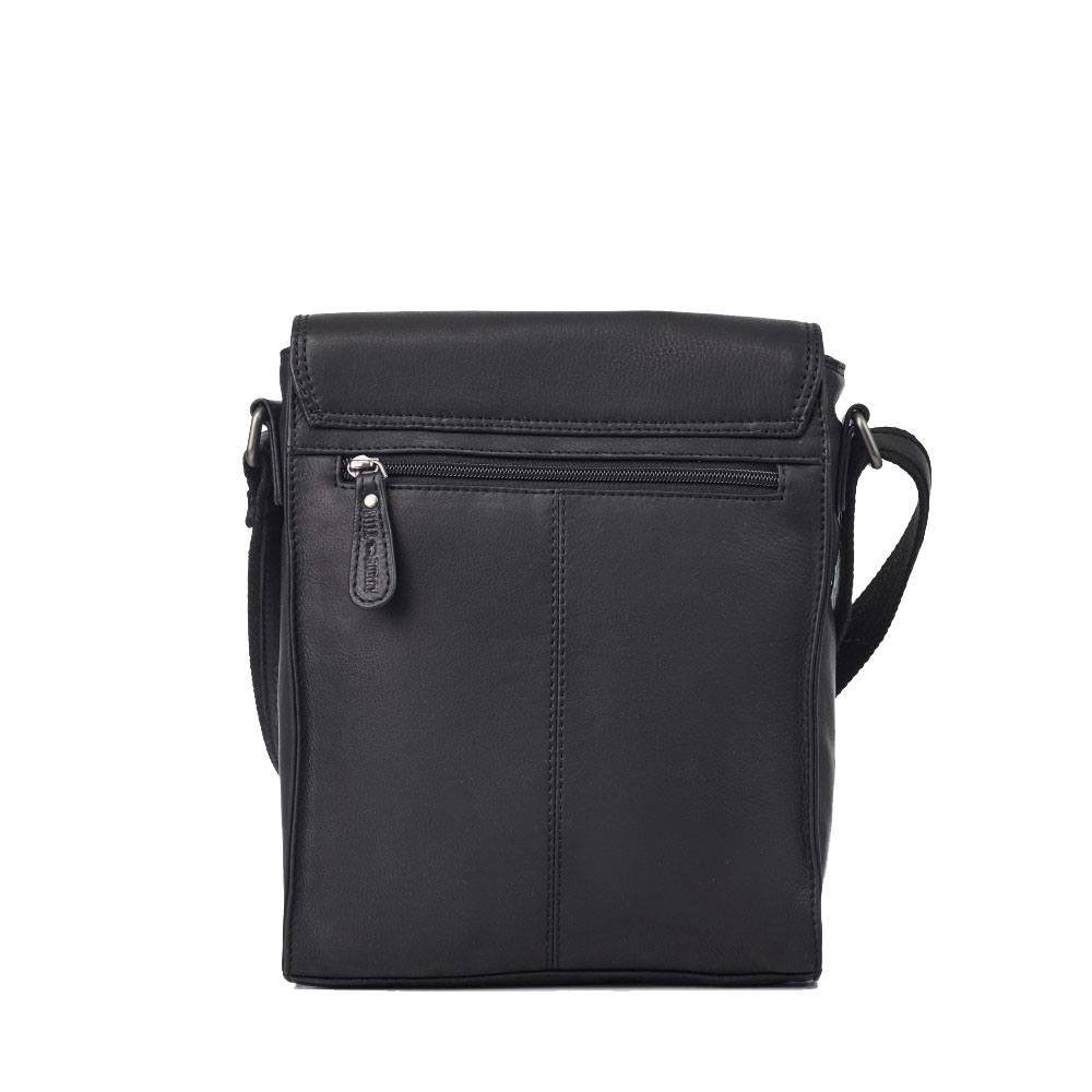 Шкіряна сумка через плече Hill Burry 15244HBlack Чорна