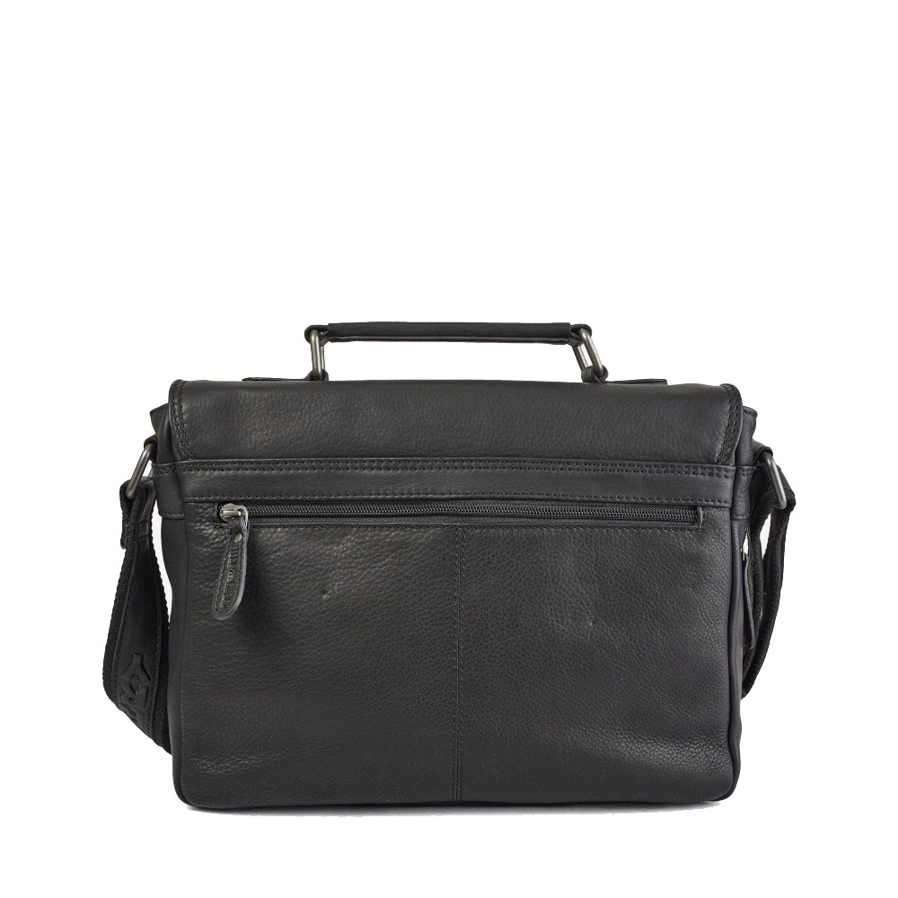 Шкіряна сумка-портфель міні Hill Burry 6198HB Black