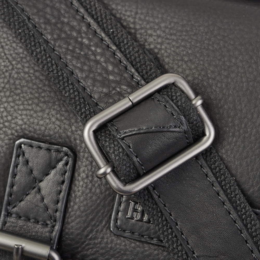 Шкіряна сумка-портфель міні Hill Burry 6198HB Black