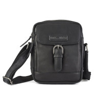 Маленька шкіряна сумка через плече чорного кольору Hill Burry HB06/Black