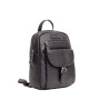 Чорний шкіряний рюкзак середнього розміру Hill Burry HB1715/Black