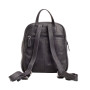 Чорний шкіряний рюкзак середнього розміру Hill Burry HB1715/Black