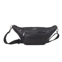 Стильная напоясная сумка из натуральной кожи Hill Burry HB15082 Black