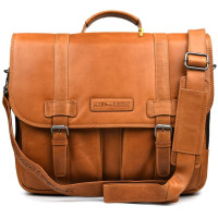 Большая кожаная сумка-портфель для ноутбука 17 дюймов Hill Burry HB3237B