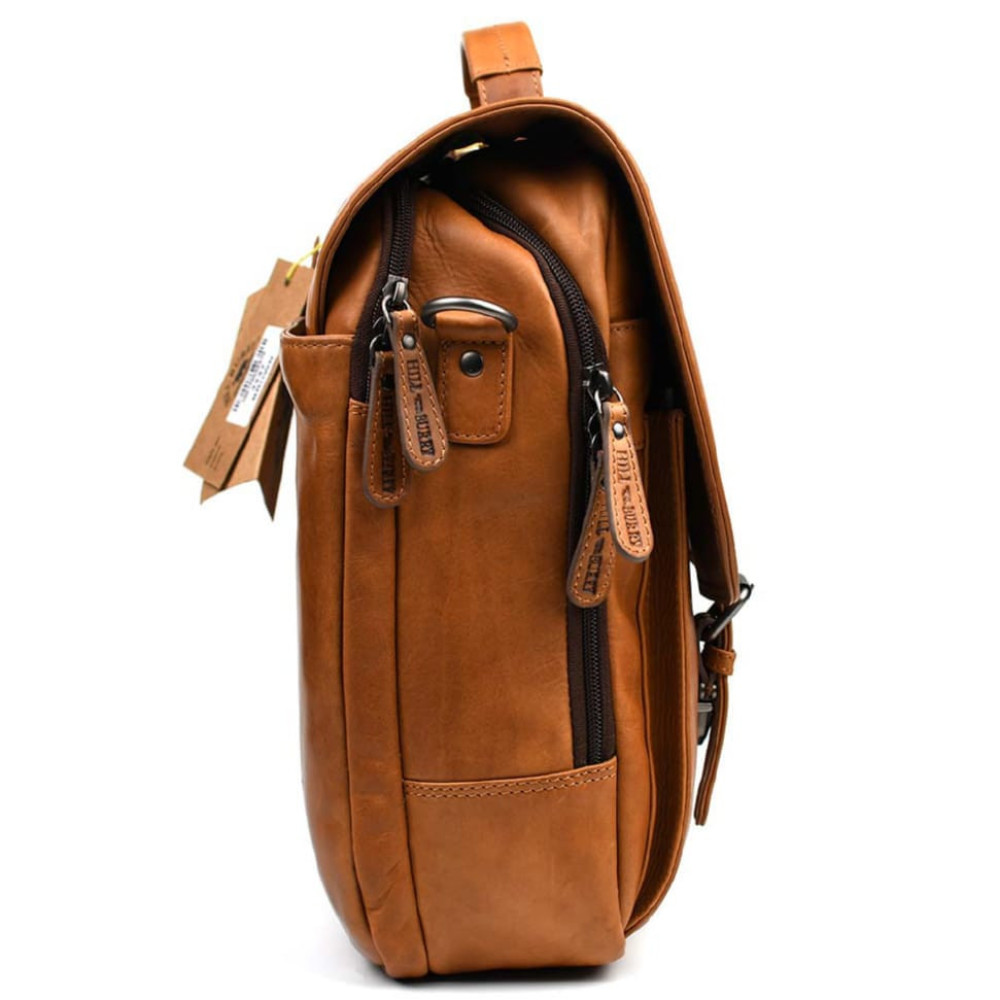 Большая кожаная сумка-портфель для ноутбука 17 дюймов Hill Burry HB3237B