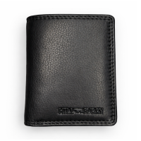 Мужской кожаный портмоне Hill Burry чорний 5125HB Black