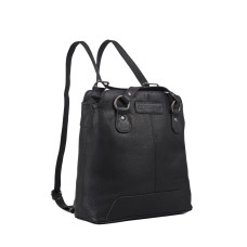 Стильная сумка-рюкзак из натуральной кожи Hill Burry HB4065Black