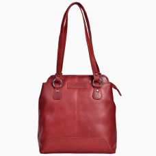 Стильная сумка-рюкзак из натуральной кожи Hill Burry HB4065Red