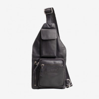 Нестандартная кожаная сумка кросс-слинг HILL BURRY HB3338 Black