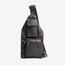 Нестандартная кожаная сумка кросс-слинг HILL BURRY HB3338 Black