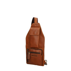 Нестандартная кожаная сумка кросс-слинг HILL BURRY HB3338 Brown