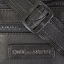 Кожаная поясная сумка Hill Burry HB3108A черная среднего размера