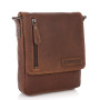 Коричнева шкіряна сумка через плече HILL BURRY - VC10041HB Brown
