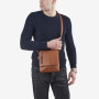 Коричнева шкіряна сумка через плече HILL BURRY - VC10041HB Brown