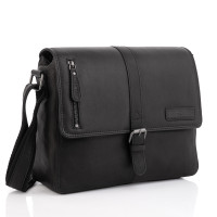 Чоловіча шкіряна сумка-месенджер HILL BURRY 3058/10025HB Black
