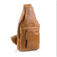 Шкіряна сумка-слінг терракотового кольору Hill Burry HB6101Brown