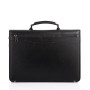 Чёрный кожаный классический портфель Newery N1104GA