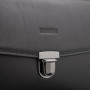 Чёрный кожаный классический портфель Newery N1104GA