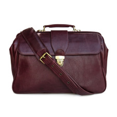 Елітний шкіряний саквояж зі шкіряною підкладкою Newery N8051Bordo