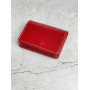 Кожаная визитница красного цвета на магните Newery N3010GR
