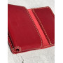 Кожаная визитница красного цвета на магните Newery N3010GR