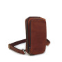 Мужской кожаный клатч с плечевым ремнём Newery N8020KRB (рыжий, Crazy Horse)