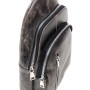 Серая сумка слинг из натуральной кожи Newery N9012KTJ