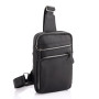 Чорна шкіряна сумка через плече Newery N6896FA