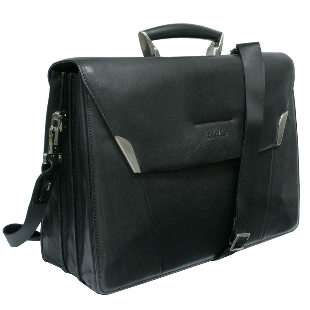 Мужской кожаный портфель TONY PEROTTI Giugiaro 9427-42 NERO