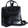 Чёрная кожаная сумка для ноутбука TONY PEROTTI Italico 9954 nero