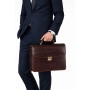 Мужской кожаный портфель Tony Perotti Italico 8008/40 moro