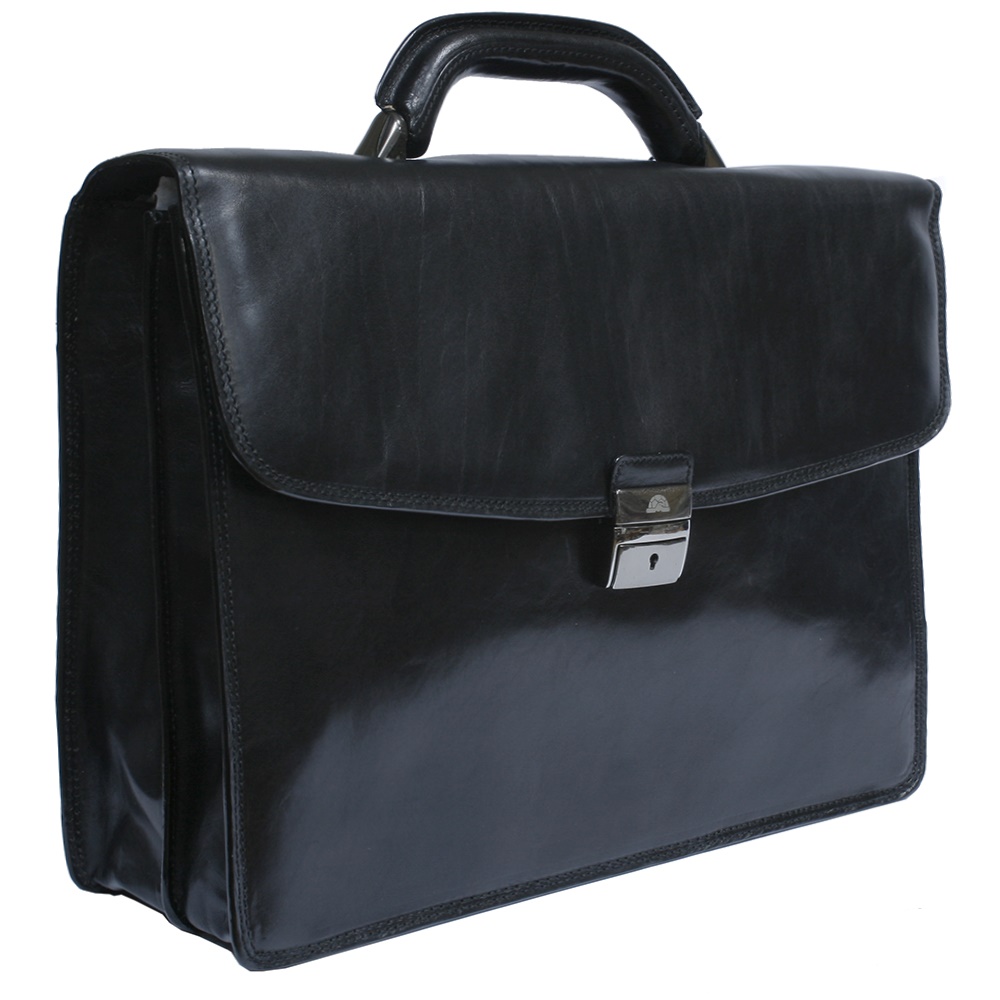 Мужской кожаный портфель Tony Perotti Italico 8008/40 nero