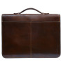 Тонкий кожаный портфель коричневого цвета Tony Perotti ITALICO 8091 MORO