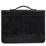 Тонкий кожаный портфель коричневого цвета Tony Perotti ITALICO 8091 nero
