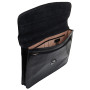 Тонкий кожаный портфель коричневого цвета Tony Perotti ITALICO 8091 nero