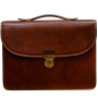 Стильный кожаный портфель Италия Tony Perotti ITALICO 8091 COGNAC