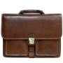 Великий шкіряний портфель чоловічий TONY PEROTTI Italico 8013 cognac