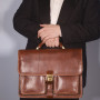 Великий шкіряний портфель чоловічий TONY PEROTTI Italico 8013 cognac