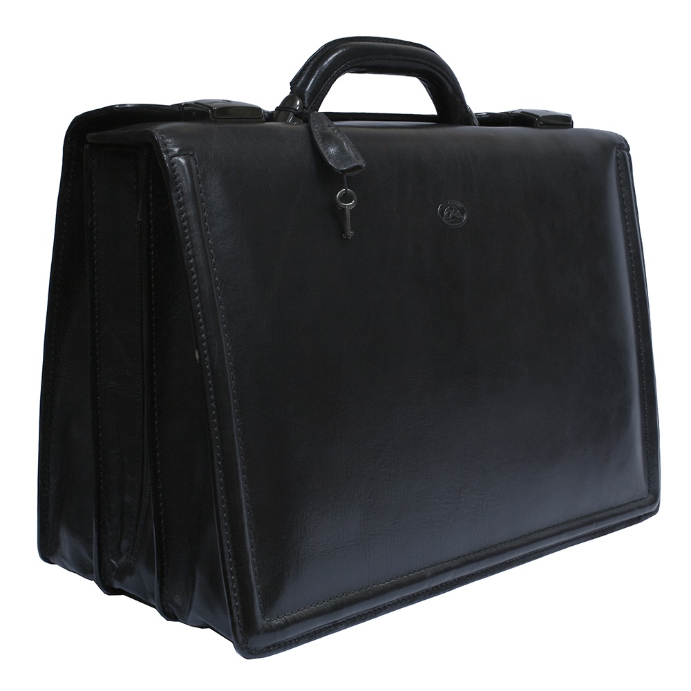 Мужской кожаный портфель - саквояж TONY PEROTTI Italico 8022 nero