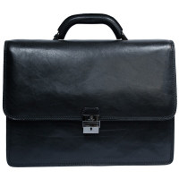 Великий чоловічий портфель зі шкіри TONY PEROTTI Italico 8024 nero