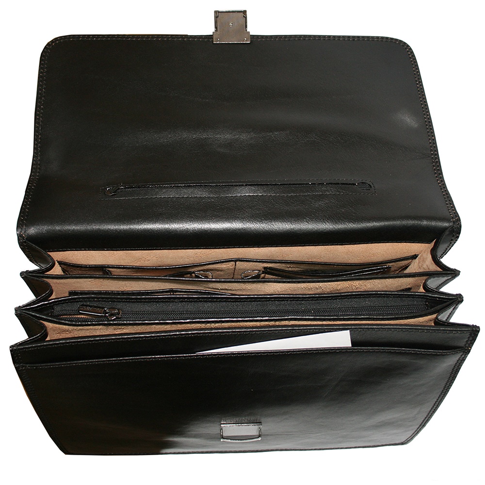 Великий чоловічий портфель зі шкіри TONY PEROTTI Italico 8024 nero