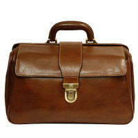 Маленький кожаный саквояж Италия TONY PEROTTI Italico 8051 cognac