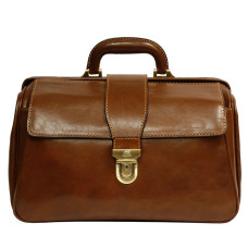 Маленький кожаный саквояж Италия TONY PEROTTI Italico 8051 cognac