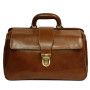 Маленький кожаный саквояж Италия TONY PEROTTI Italico 8051 cognac
