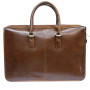 Коричневый кожаный портфель TONY PEROTTI Italico 8098 cognac