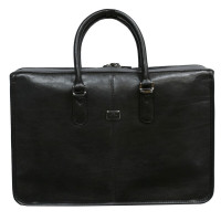 Чёрный кожаный мужской портфель TONY PEROTTI Italico 8098 nero