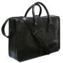 Чёрный кожаный мужской портфель TONY PEROTTI Italico 8098 nero