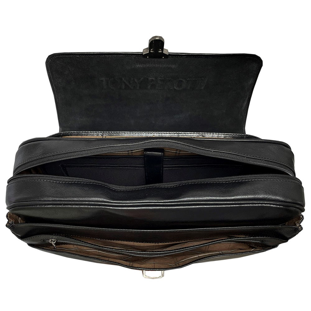 Мужской кожаный портфель TONY PEROTTI Italico 8361-40 nero