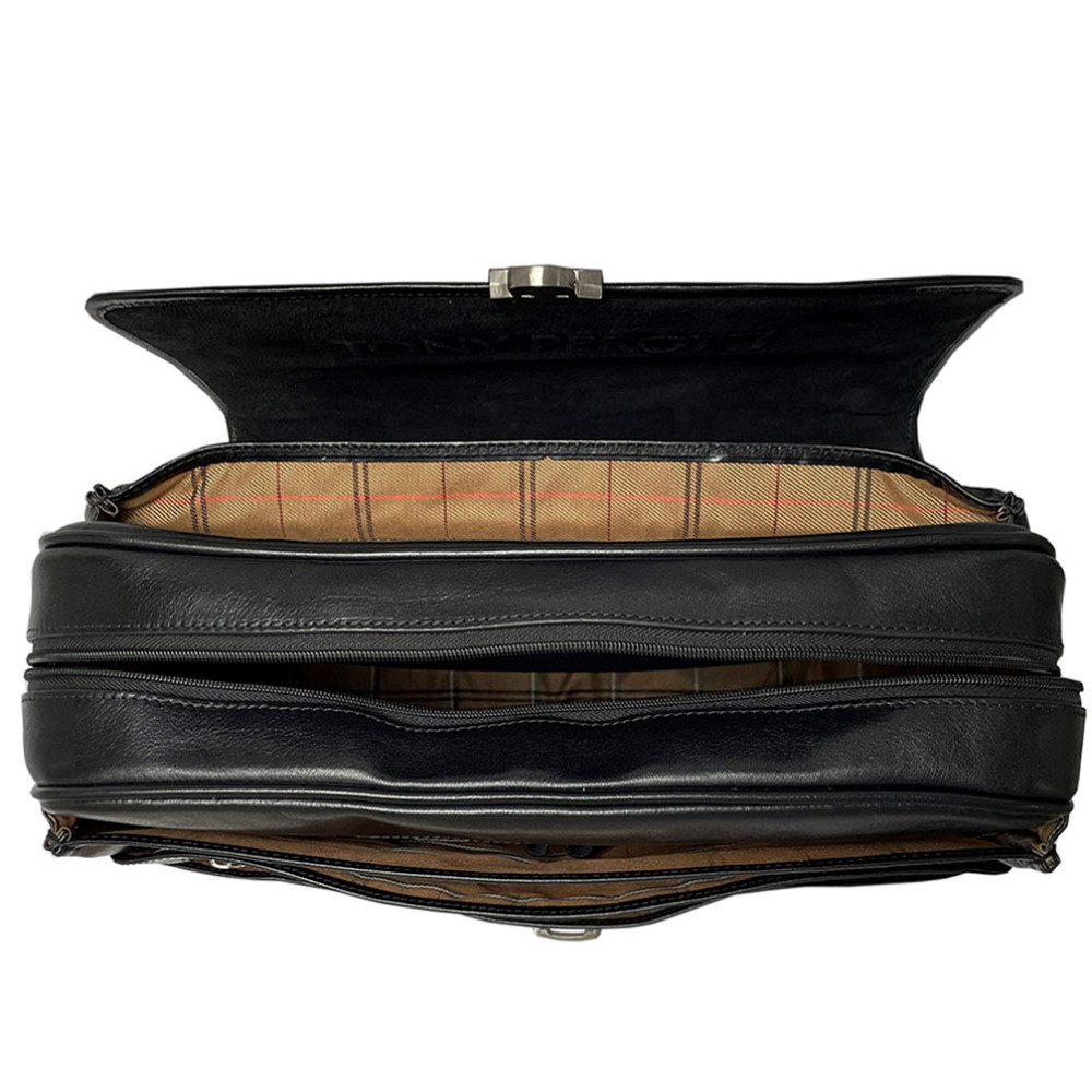 Мужской кожаный портфель TONY PEROTTI Italico 8361-40 nero